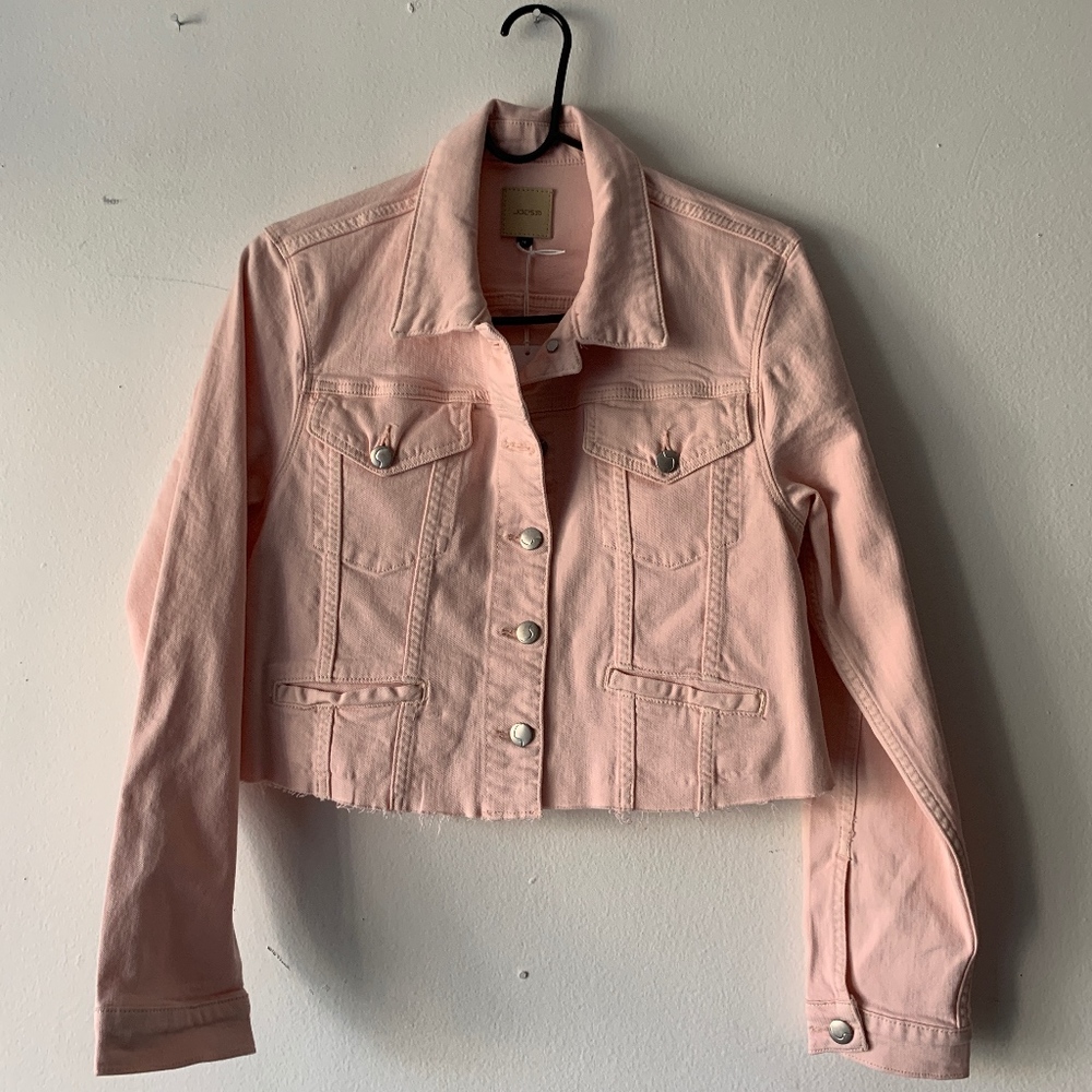 Joe’s Jeans Pink Cropped Denim Jacket